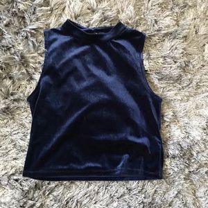 Velvet Mock Neck
